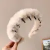 Diadema de Peluche Especial para Lavado Facial Coreano Diadema Exquisita de Alta Gama para Chicas Pinza para el Cabello Esponjosa Pinza para el Cabello Goma para el Cabello Tocado