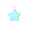 Color Macarrón Acero Inoxidable Forma de Estrella Corazón Trébol de Cuatro Hojas Colgante Azul Blanco Rosa Verde Estilo Lujo Accesible Joyería Accesorios