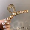 Elegante y Sofisticado Pinza para el Cabello de Perlas para Mujer, Accesorio para el Cabello Versátil de Moda con un Toque de Lujo, Dulce Accesorio para el Cabello Estilo Coreano Tiburón para la Parte Posterior de la Cabeza