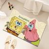 Tapete de Diatomeas de Bob Esponja de Dibujos Animados para Baño y Toilette Absorbente Antideslizante Tapete para Pies Lavable Resistente a la Suciedad Tapete de Entrada