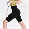 Pantalones capri de yoga, shorts de ciclismo de cintura alta, pantalones deportivos ajustados de secado rápido para correr, fitness, con efecto piel para mujer