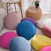 Funda de Almohada de Terciopelo de Color Sólido Nórdico Terciopelo Coche Sofá Cama Cojín Almohada de Cintura Lindo Ins Almohada Redonda