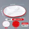Platos Divididos de Melamina Comerciales para Escuelas, Fábricas y Comedores; Platos de Imitación Porcelana de Cuatro Compartimentos; Platos de Comida Rápida de Seis Compartimentos para Restaurante; Vajilla