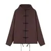 El más vendido de AliExpress moda casual retro transfronteriza europea y americana para mujer, conjunto de top con cremallera y cuello alto con botones de hueso de dragón y pantalón largo