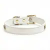 Collar decorativo para mascotas de PU con cuentas de pata de gato, ajustable para gatos y perros pequeños, disponible en varios colores