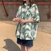 Camisa hawaiana, camisa de verano para hombre de manga corta, camisa floral, corte holgado, talla grande, camisa de manga corta para vacaciones