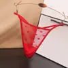 Tanga Transparente Sexy para Mujer de Cintura Baja Sin Costuras de un Hilo Color Caliente Puro Lunares Tentación Correa Fina Ropa Interior Tanga