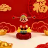 Cerâmica Jingdezhen Pequeno Deus da Riqueza Decoração de Carro para Tela do Painel, Ornamento para Veículo Elétrico, Estilo Antigo