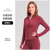 Chaqueta de Yoga Ligera Cálida con Forro de Terciopelo Otoño e Invierno para Mujer, Adelgazante, Cuello Alto, Cremallera, Manga Larga, Top Deportivo para Fitness y Running