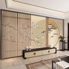 Novo estilo chinês decoração papel de parede cabeça terapia loja decoração flor e pássaro pano de parede centro de saúde empresa TV fundo parede sala de chá papel de parede