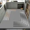 Tapetes de piso de cozinha de diatomita no atacado, antiderrapantes, resistentes a óleo, laváveis, absorventes de água, à prova d'água, tapete de cobertura total, tapetes de pé resistentes à sujeira
