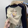 Camiseta de Manga Longa para Meninas com Forro Térmico, Nova Camiseta Básica Estilosa para Crianças, Adequada para Meninas Mais Velhas no Outono e Inverno