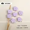 Cuentas de Flor Pequeña de Acrílico con Agujero Recto Materiales Hechos a Mano DIY Colgante para Cadena de Teléfono Bolso Llavero Cuentas Sueltas Accesorios de Joyería