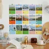2026 Jornada às Montanhas e Mares Calendário Cartão Decorativo Cenário de Floresta Fundo Atmosférico Adesivo de Parede Quarto Sala de Estar Cartão Postal