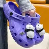 Nuevos Zuecos de Verano para Uso en Exteriores, Lindos Zapatos de Enfermera de Dibujos Animados de Tacón Bajo, Nuevas Sandalias Cerradas Transpirables de Pareja 2026