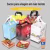 Saco para embalagem de catering para viagem em estoque filme isolante saco de embalagem não tecido bolsa de mão para fast food LOGOTIPO impresso