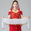 Em Estoque Transfronteiriço Amazonia Dança do Ventre Lantejoula Franja Feminino Cachecol de Quadril Cinto de Cintura de Performance Corrente de Cintura para Dança Indiana
