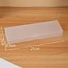 Caja de Papelería Transparente Escarchada Almacenamiento para Estudiantes Caja para Lápices de Plástico Caja para Lápices Regla Doble Capa Accesorios Caja de Embalaje para Joyería