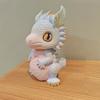 Tiktok popular ano do dragão novo dragão diy vinil boneca colorir dragão branco em branco feito à mão pintado gesso boneca dragão