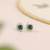 Yuebao Jewelry Plata de Ley S925 Chapado en Oro Jade Estilo Chino Retro Moneda Pixiu Pendientes Pendientes de Tendencia Nacional Fábrica Venta al por Mayor