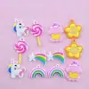 Goma Suave de PVC Accesorios de Flores Pequeñas Flor Fresca Pequeña de Cinco Pétalos Arcoíris Colgante Pequeño Accesorios para Joyería DIY Flor de Zapato de Gama Alta