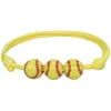 ¡Wow Amazon más vendido pulsera de baloncesto béisbol cordón encerado tejido softbol tenis fútbol Copa del Mundo accesorios de pulsera