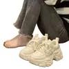 Tênis dad feminino 2026 novo outono para pessoas baixas que aumentam a altura sapatos de sola grossa plataforma sapatos esportivos casuais pretos outono