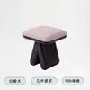 Banqueta de Maquiagem Estilo Vintage Italiano Simples de Luxo Nórdico Madeira Maciça Banqueta de Chá Estilo Artístico Retrô Banqueta para Trocar Sapatos Sala de Estar