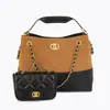 Estilo Europeo y Americano Bolso para Suegra Pequeño Rombo Fragante Cadena Retro Color de Paseo Combinación de Colores Azul Verdura Bolso de Hombro Individual Estilo Nuevo