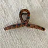 Pinza de Pelo Grande de Lujo con Estampado de Leopardo Retro Coreano Color Carey para Mujer Nuevo Estilo 2025 Pinza de Tiburón para el Cabello Accesorios para el Cabello