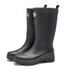 Botas de chuva antiderrapantes altas e médias da moda, simples, femininas, à prova d'água, antiderrapantes, resistentes ao desgaste, sapatos de trabalho de cozinha, sapatos femininos