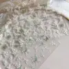 Moda 3D Nuevo Lazo Blanco Pegatinas Coloridas Arte de Uñas en Relieve Flores Secas Decoraciones para Uñas Pegatinas para Uñas