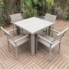 Mesa y Sillas de Comedor para Balcón Exterior Nórdico, Patio de Villa, Solárium, Jardín de Hotel, Muebles de Ocio al Aire Libre, Silla de Ratán de Cuerda