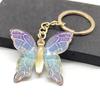 Chaveiro Pingente Borboleta Gradiente de Cor Transfronteiriço Pingente da Moda Argola de Chaveiro Decoração de Carro Pingente de Bolsa