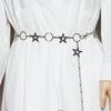 Cadena de cintura con forma de estrella para mujer, cinturón de falda de uniforme jk a juego, cadena de pantalones de metal, estilo Harajuku coreano, cinturón de falda de moda