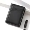Portatarjetas de licencia de conducir en stock para hombre, modelo nuevo, compacto, ultradelgado, tarjetero bancario con múltiples ranuras para tarjetas, billetera de identificación exquisita, gran capacidad