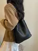Bolsa de Cubo Tejida Simple Estilo Coreano Nueva de Verano Transfronteriza, Bolso Cruzado de Hombro Único de Gran Capacidad Casual para el Trabajo