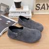 Mocasines Estilo Retro para Mujer, Nuevo Modelo Primavera y Otoño 2026, Ante Puntera Ancha Planos de Dos Vías Casuales Slip-On
