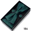 Pajarita para Hombre, Gemelos Jacquard para Boda de Negocios, Set de Tres Piezas con Pañuelo de Bolsillo, Set de Caja de Regalo con Accesorios de Traje de Moda