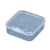 Caja de Plástico Transparente Cuadrada tamaño pequeño Herramienta de Almacenamiento Caja para Piezas A55 Mini Portátil Tapa Caja de Medicamentos Caja de Empaque