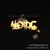 Luz Decorativa LED Dia dos Namorados Chinês, Luz Branca Quente Feliz Aniversário, Luz de Letra em Inglês Declaração de Amor, Embalagem Criativa de Flores