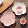 Estilo Japonés Romántico Flor de Cerezo Cerámica Vajilla Plato de Desayuno Plato de Fruta Estilo Occidental Plato de Hueso de Porcelana para Bistec Platos Vinagre Postre