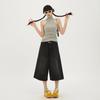 Jeans Holgados de Pierna Ancha Naranja Infantil Estilo Urbano Japonés para Mujer, de Cintura Alta, Adelgazantes, Versátiles, Pantalones Cortos Transfronterizos.