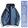 Chaqueta Tres en Uno para Hombre y Mujer, Forro Polar, Cortavientos e Impermeable, Chaqueta de Montañismo Xizang para Exteriores, Chaqueta Funcional con Logotipo Estampado