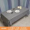 Toalha de mesa descartável atacado peva impermeável decorativa à prova de óleo antiderrapante toalha de mesa espessada F1 cor preto e branco bandeira poá