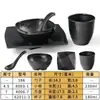 Juego de Mesa Cuatro Piezas Melamina Vajilla Restaurante Hotel Restaurante Hot Pot Comercial Plástico Imitación Porcelana Platos y Vasos Juego Tazón Anticaída