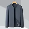 Jaqueta Masculina de Verão Fina, Nova, Luxuosa, Proteção Solar, Respirável, Casual, Business, Seda de Gelo, Outdoor, Gola Baseball