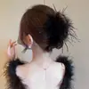 Clip de Pluma Súper Hada Nuevo Estilo Otoño e Invierno, Tamaño Grande para Cabello Grueso, Pinza de Tiburón para Recogido en la Parte Trasera de la Cabeza, Pinza para el Cabello Estilo Deseo Puro