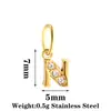 Nuevo Colgante de Acero Inoxidable Letra Zirconia Venta Caliente Accesorios para Collares Pendientes DIY 26 Dijes de Letras Inglesas A-Z