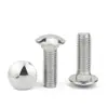 En Stock Tornillos de Acero Inoxidable 304, Pernos de Carruaje de Cabeza Redonda, Pernos de Cuello Cuadrado M6~M12, Pernos de Carruaje, Tornillos para Estantes